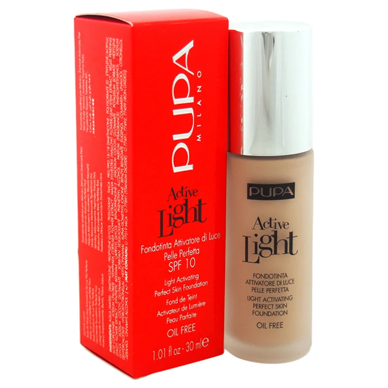 Active Light Perfect Skin Foundation SPF 10 - 020 Nude by Pupa Milano for Women - 1.01 oz Foundation