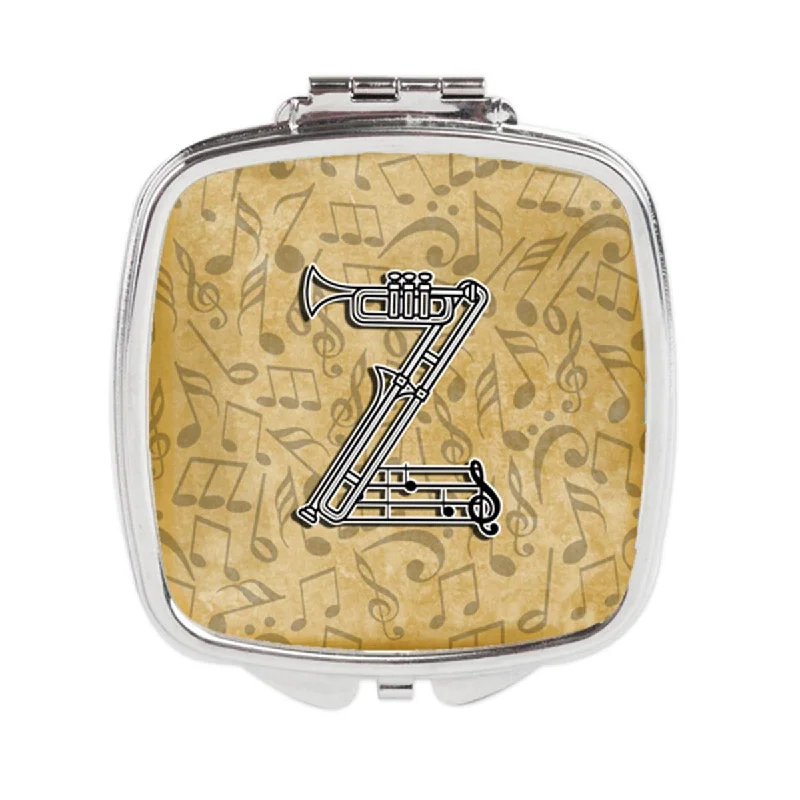 Carolines Treasures CJ2004-ZSCM Letter Z Musical Instrument Alphabet Compact Mirror