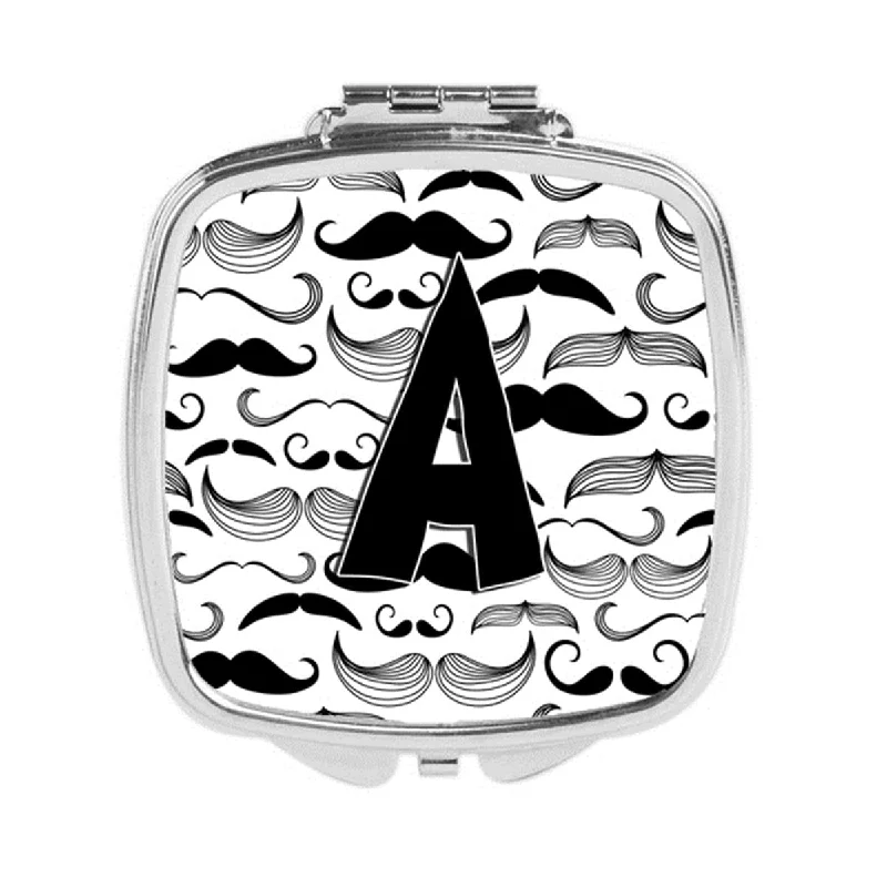 Carolines Treasures CJ2009-ASCM Letter a Moustache Initial Compact Mirror