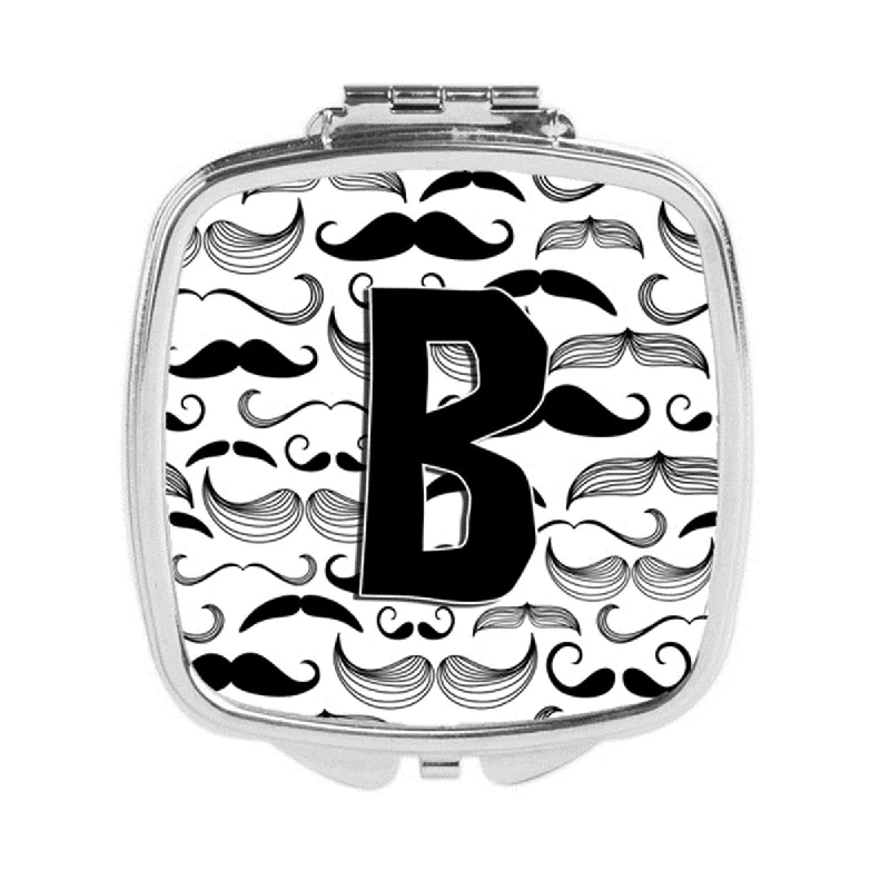 Carolines Treasures CJ2009-BSCM Letter B Moustache Initial Compact Mirror