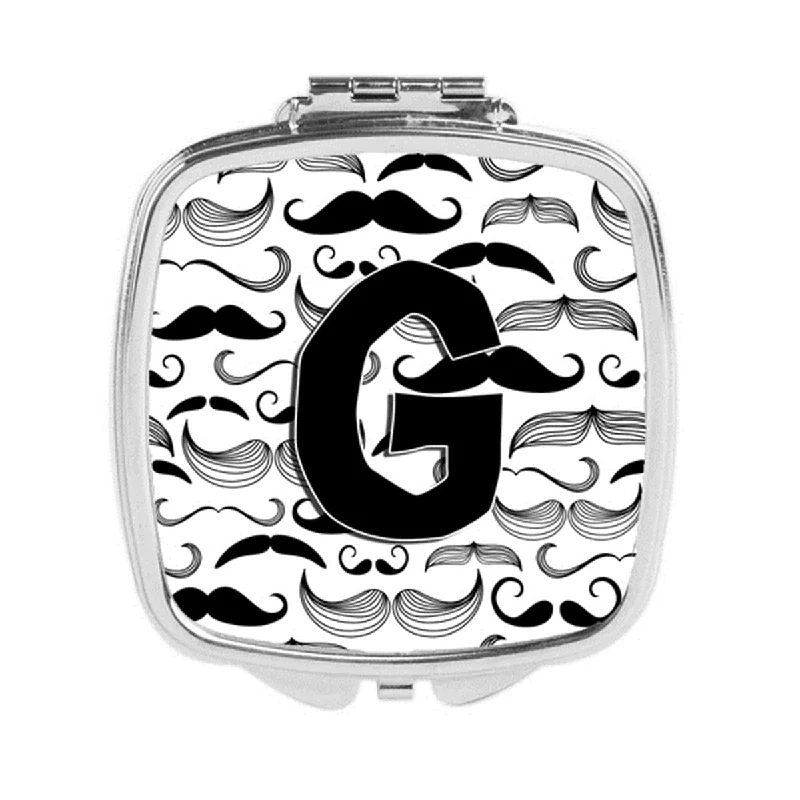 Carolines Treasures CJ2009-GSCM Letter G Moustache Initial Compact Mirror