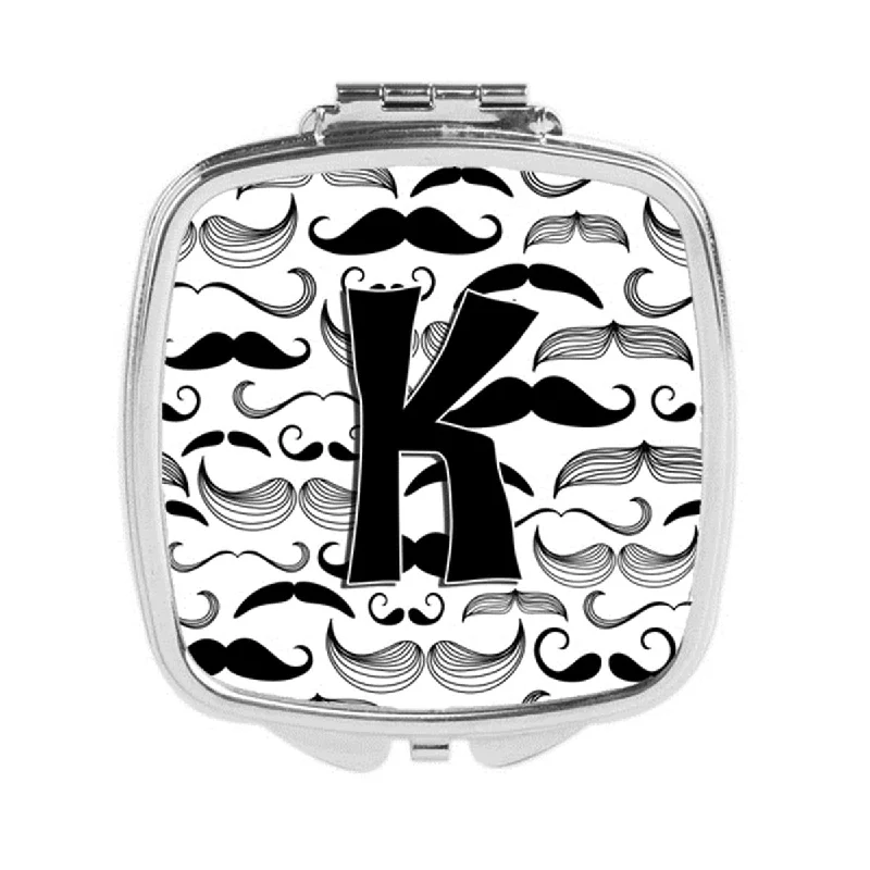 Carolines Treasures CJ2009-KSCM Letter K Moustache Initial Compact Mirror