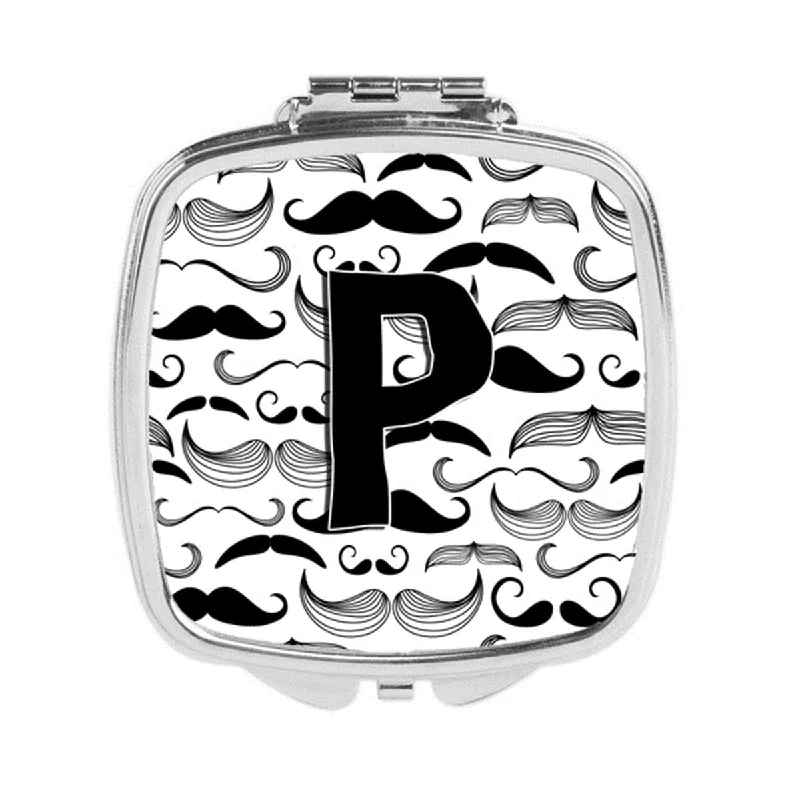 Carolines Treasures CJ2009-PSCM Letter P Moustache Initial Compact Mirror