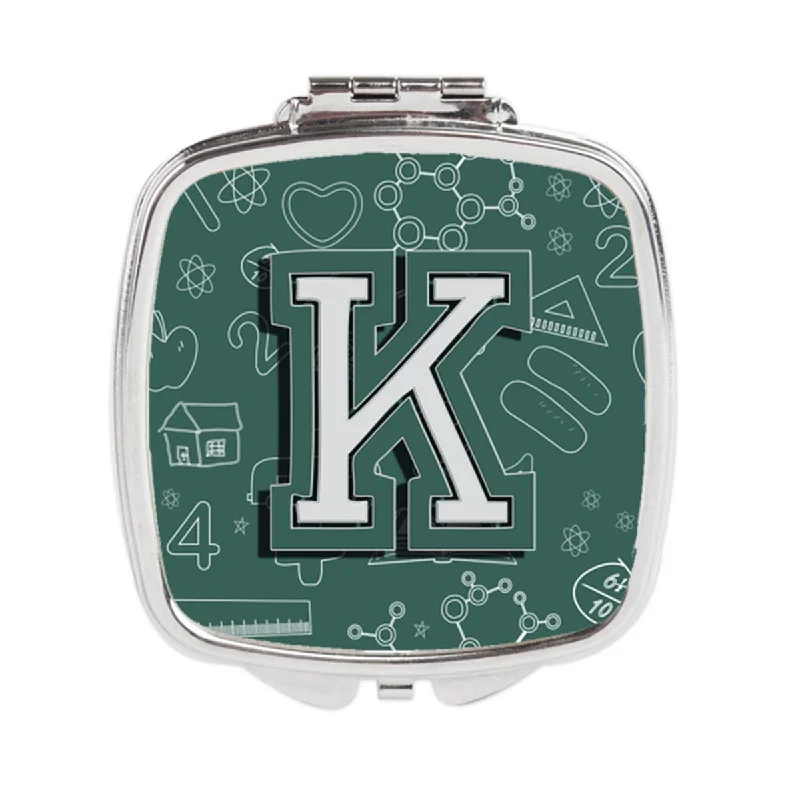 Carolines Treasures CJ2010-KSCM Letter K Back to School Initial Compact Mirror