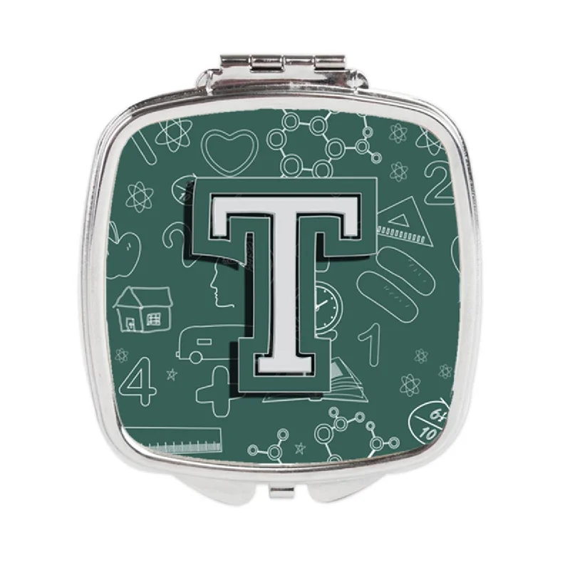 Carolines Treasures CJ2010-TSCM Letter T Back to School Initial Compact Mirror