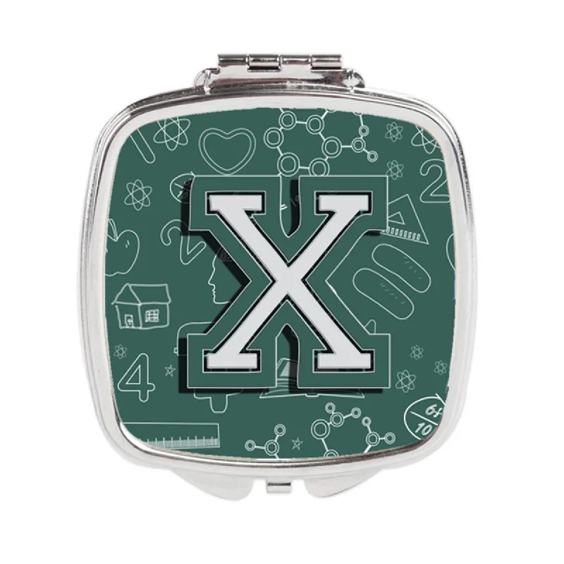 Carolines Treasures CJ2010-XSCM Letter X Back to School Initial Compact Mirror