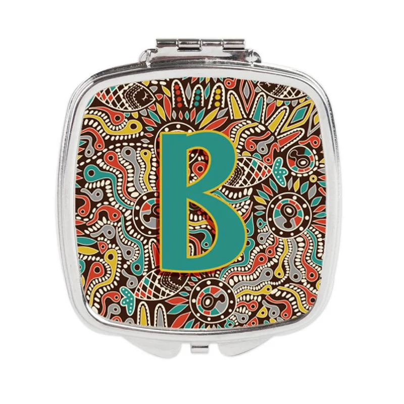 Carolines Treasures CJ2013-BSCM Letter B Retro Tribal Alphabet Initial Compact Mirror