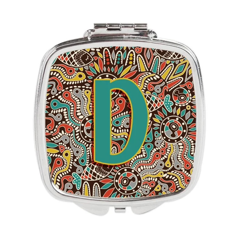 Carolines Treasures CJ2013-DSCM Letter D Retro Tribal Alphabet Initial Compact Mirror