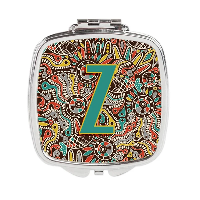 Carolines Treasures CJ2013-ZSCM Letter Z Retro Tribal Alphabet Initial Compact Mirror