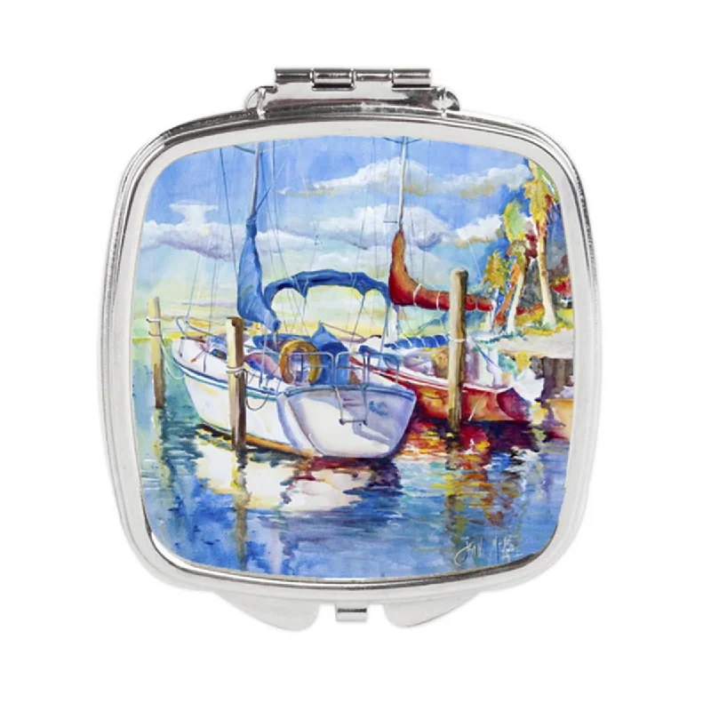 Carolines Treasures JMK1230SCM Towering Q Sailboats Compact Mirror