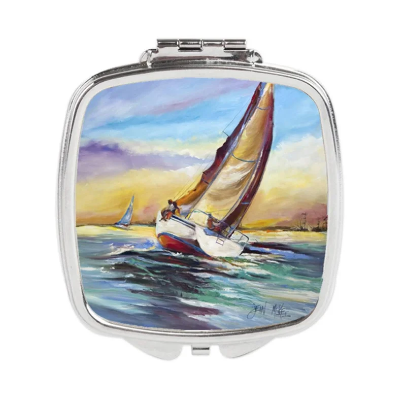 Carolines Treasures JMK1237SCM Horn Island Boat Race Sailboats Compact Mirror