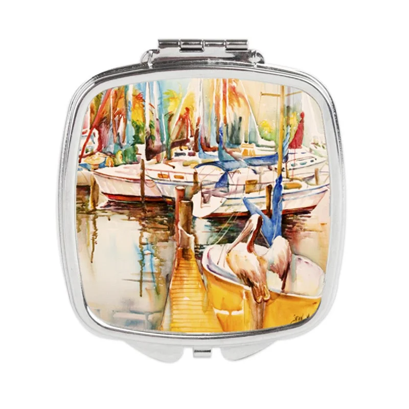 Carolines Treasures JMK1238SCM Pelicans & Sailboats Compact Mirror