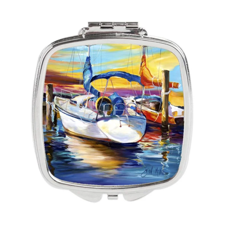 Carolines Treasures JMK1243SCM Symmetry Again Sailboats Compact Mirror