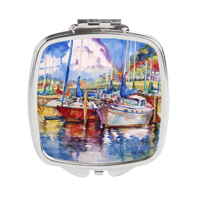 Carolines Treasures JMK1247SCM Tree Boats Sailboats Compact Mirror