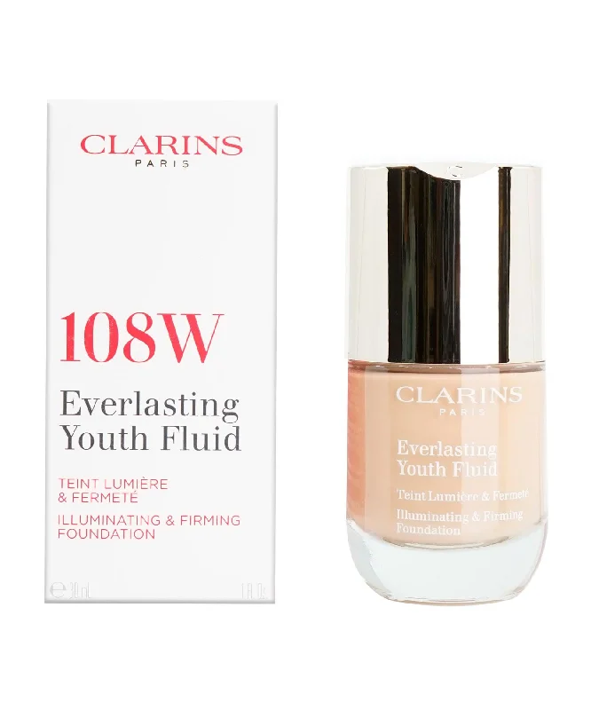 Clarins Everlasting Youth Fluid Illuminating & Firming Foundation 1 OZ - CHOOSE YOUR SHADE