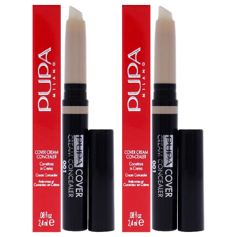 Cover Cream Concealer - 001 Light Beige by Pupa Milano for Women - 0.08 oz Concealer - Pack of 2