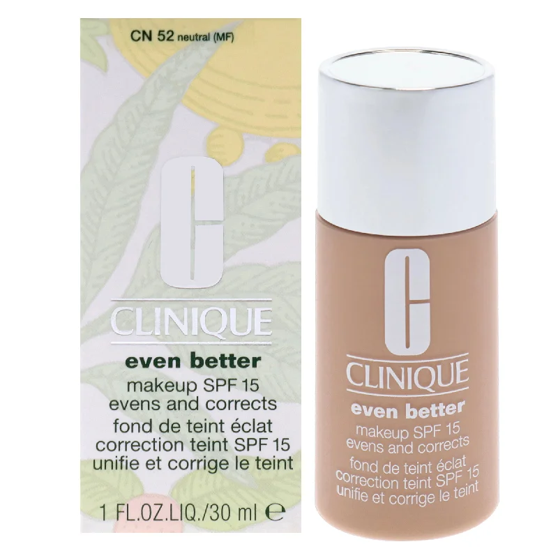 Even Better Makeup SPF 15 - CN 52 Neutral (MF) - Dry To Combination Oily Skin by Clinique for Women - 1 oz Foundation