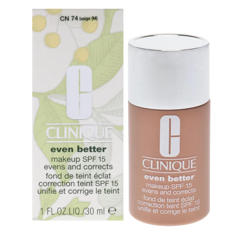 Even Better Makeup SPF 15 - CN 74 Beige (M) - Dry To Combination Oily Skin by Clinique for Women - 1 oz Foundation