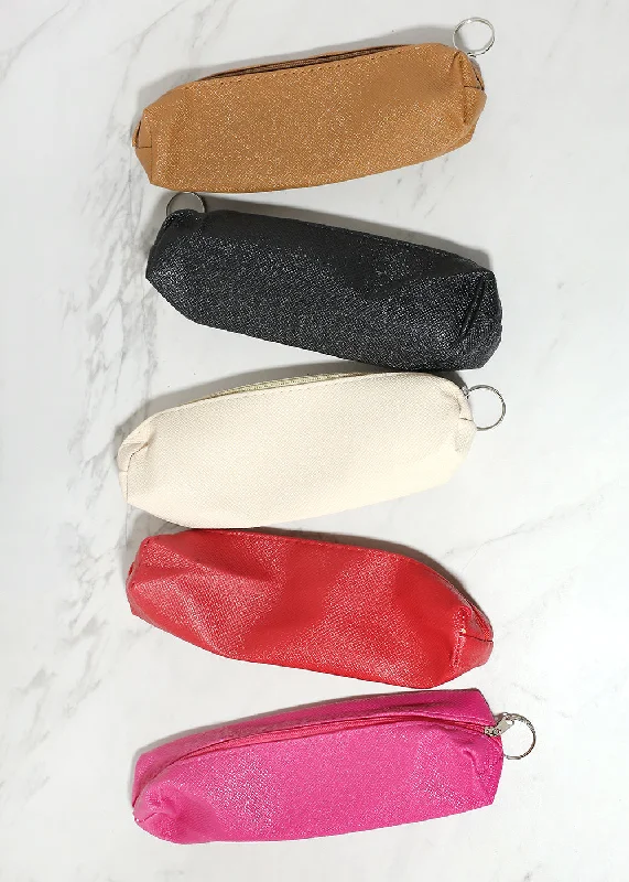 Faux Leather Pencil Pouch