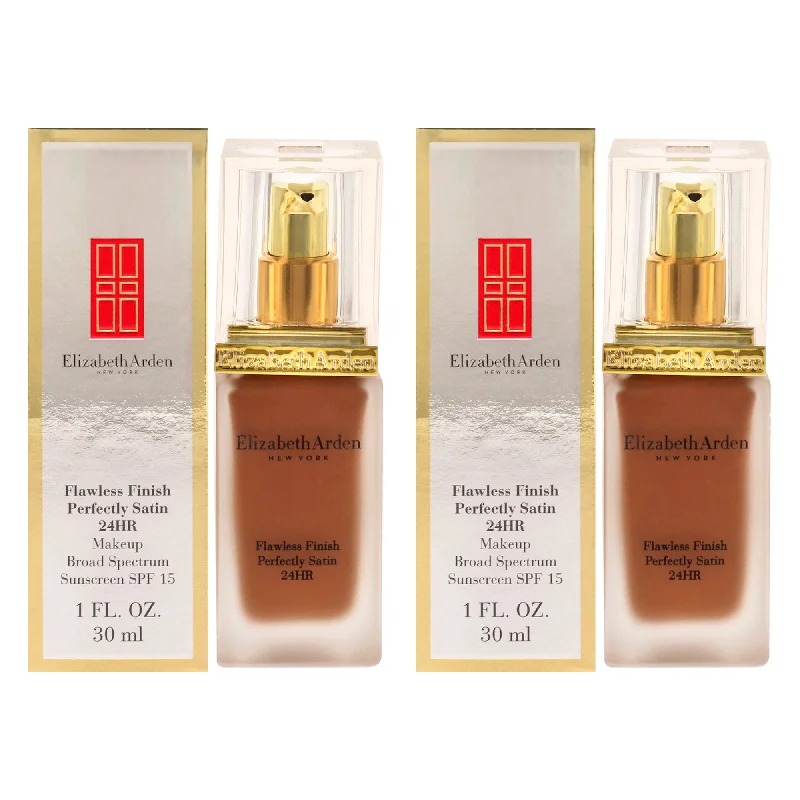 Flawless Finish Perfectly Satin 24HR Makeup SPF 15 - 17 Cocoa by Elizabeth Arden for Women - 1 oz Foundation - Pack of 2