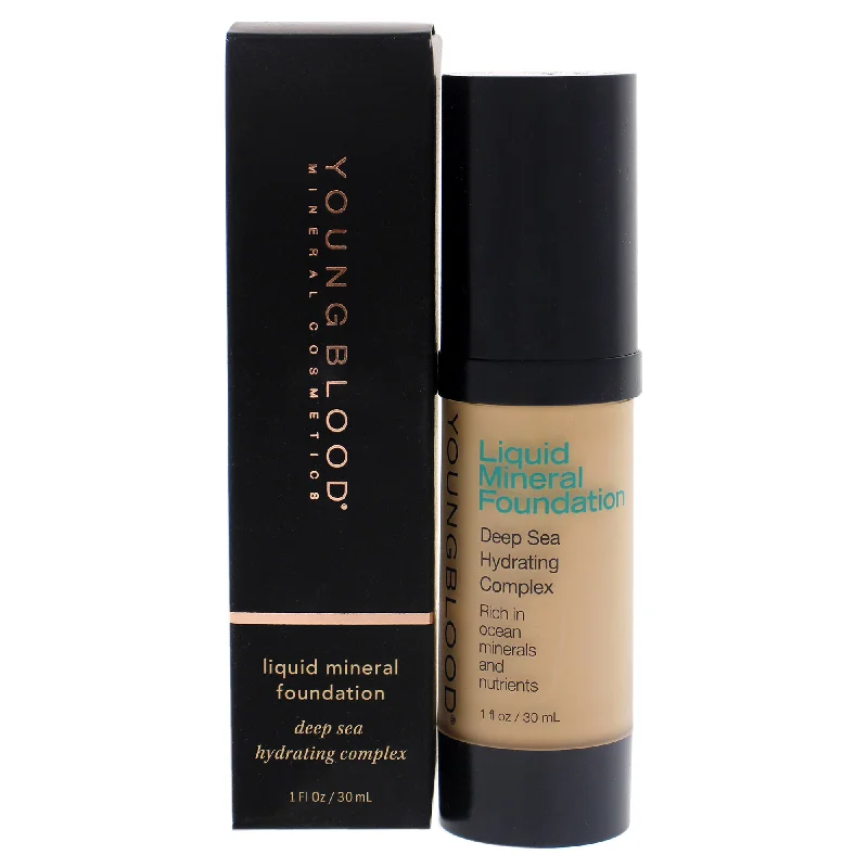 Liquid Mineral Foundation - Shell by Youngblood for Women - 1 oz Foundation