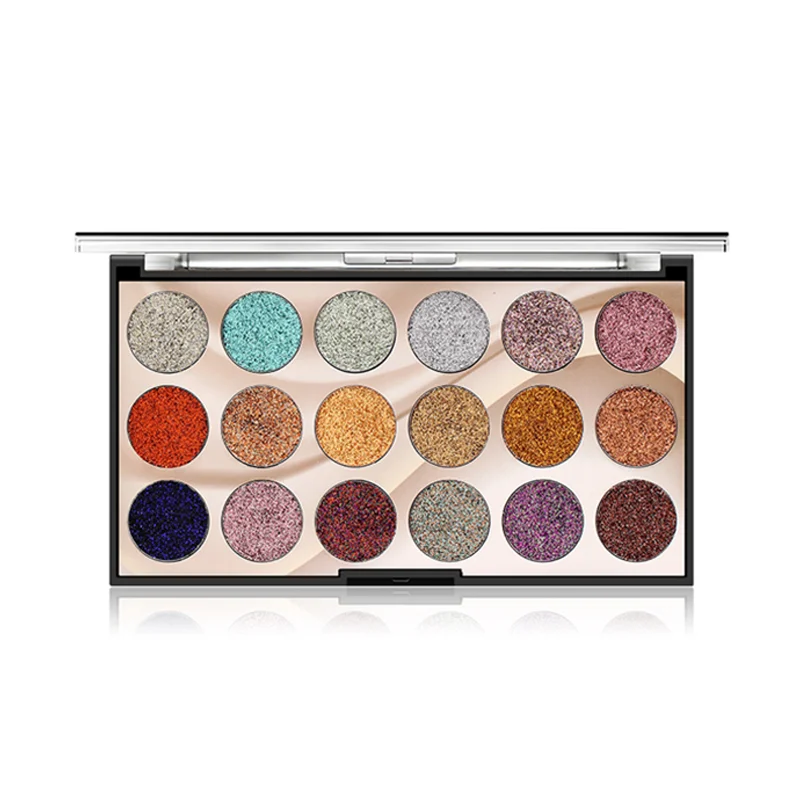 MISS ROSE 18-Color Glitter Eyeshadow Palette