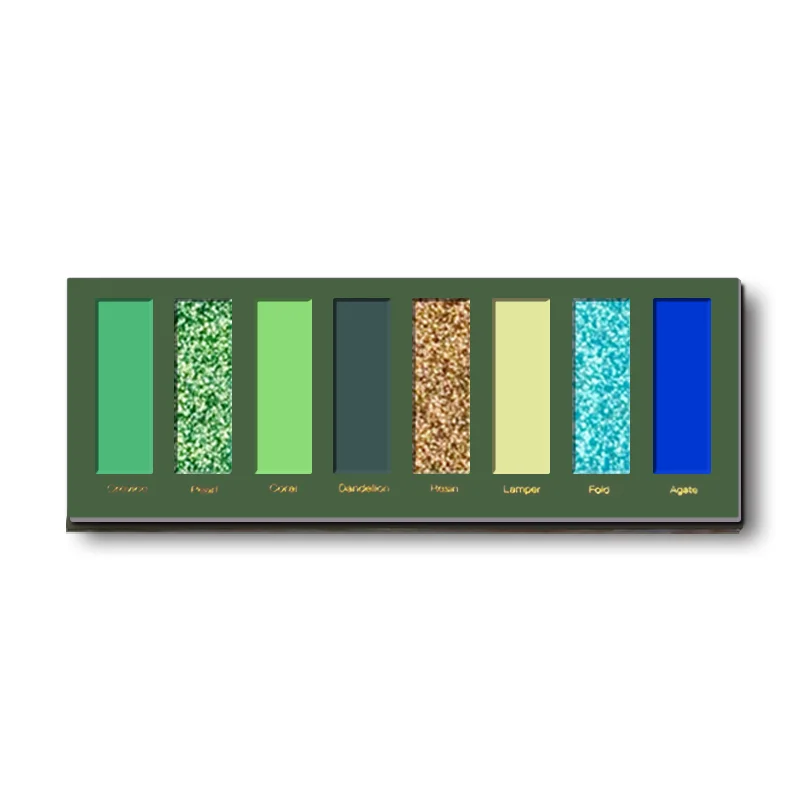 Narimi "Back to the 90s" Eyeshadow Palette - #03 Cold crow (Green)