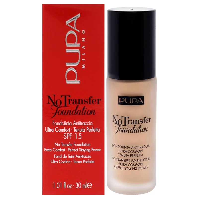 No Transfer Foundation SPF 15 - 02 Light Beige by Pupa Milano for Women - 1.01 oz Foundation