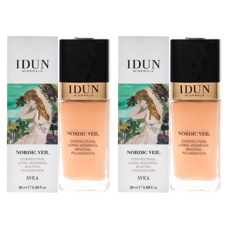 Nordic Veil Foundation - 309 Svea by Idun Minerals for Women - 0.88 oz Foundation - Pack of 2