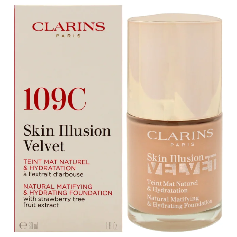 Skin Illusion Velvet Foundation - 109C Wheat by Clarins for Women - 1 oz Foundation