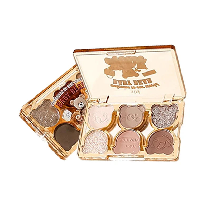 XIXI "Working Bear" Six-Color Eyeshadow Palette