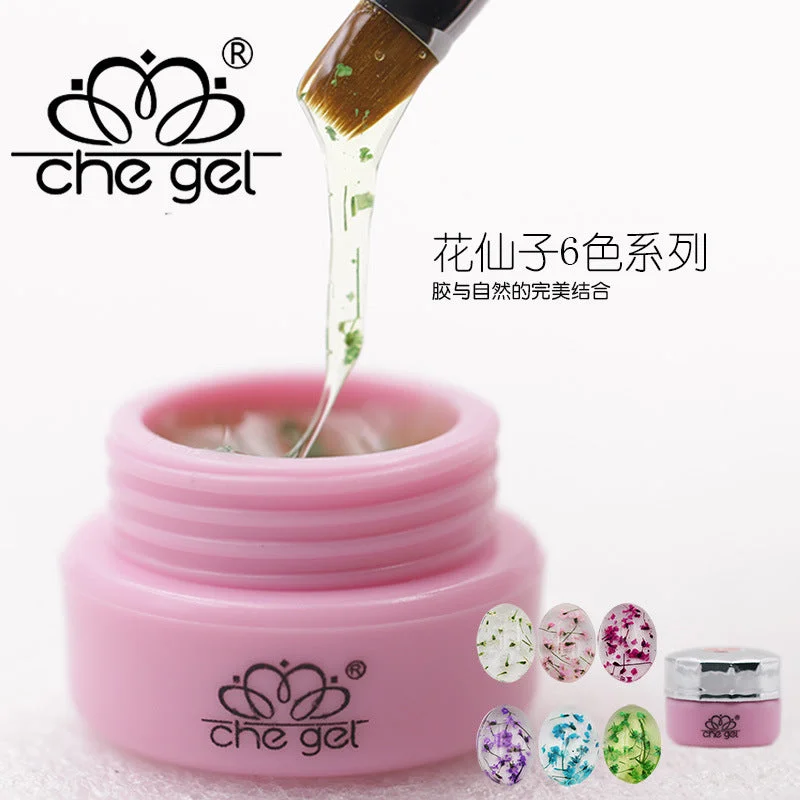 Color: 6pcs both colors - Floraland Dried Flower Fairy Nail Gel