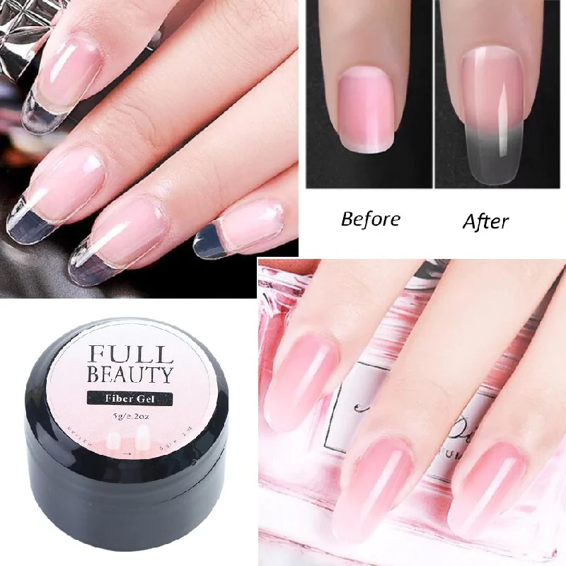 Specification: 2X5ml - Fiber extension rubber reinforcement repair nail polish