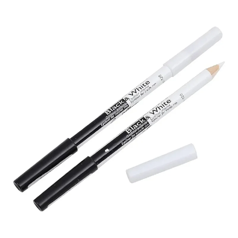 Saffron LONDON Black & White Double-Ended Eyeliner Pencil